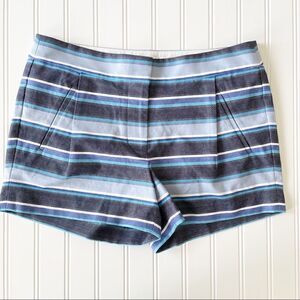 J. Crew Blue Textured Stripe Shorts - Size 2